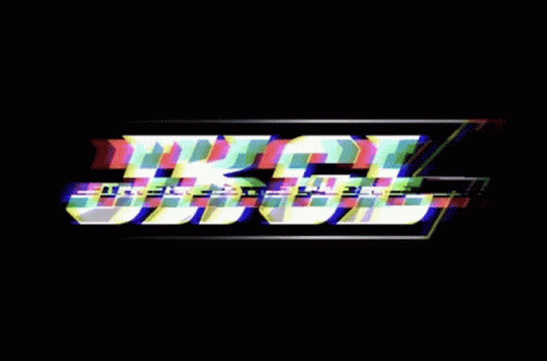 Jigg Glitch Effect On Black Background GIF