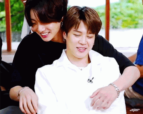 Jikook Cute Back Hug GIF