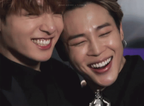 Jikook Laughing Together GIF