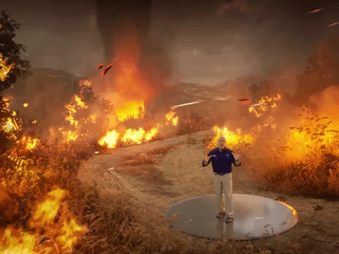 Jim Cantore Fire Around GIF