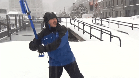 Jim Cantore Snow Hit GIF