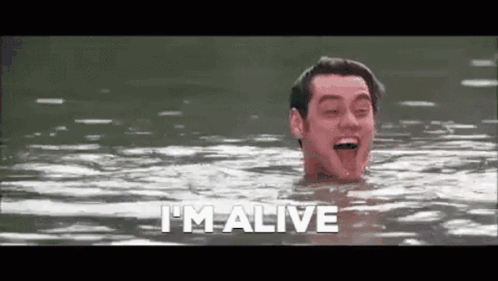 Jim Carrey Im Alive In The Lake GIF