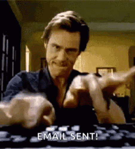 Jim Carrey Mail Sent Rapid Typing GIF