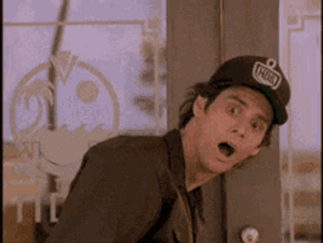 Jim Carrey Ohhh Looking Up GIF