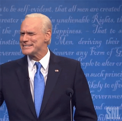 Jim Carrey Puckered Face Biden Falling Parody GIF