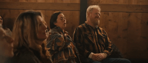Jim Gaffigan And Lady Praise God GIF