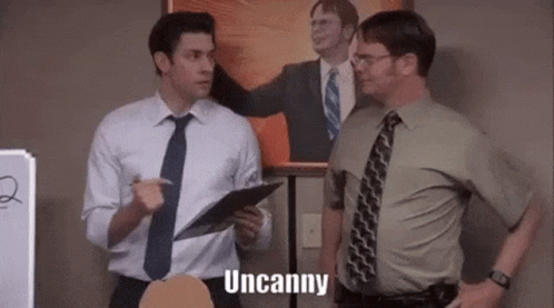 Jim Halpert And Dwight Schrute Uncanny GIF