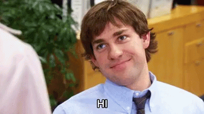 Jim Halpert The Office Cute Hi GIF