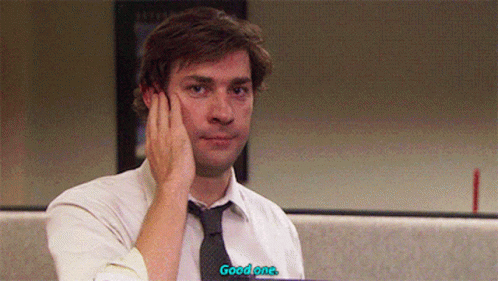 Jim Halpert The Office Good One GIF