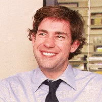 Jim Halpert The Office Trying Not To Laugh GIF