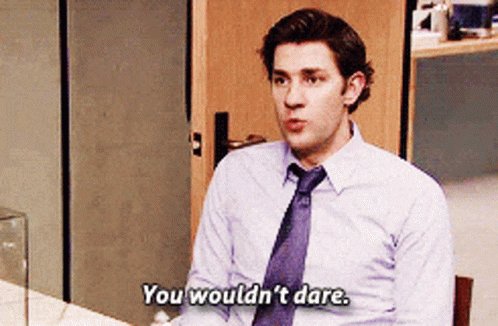 Jim Halpert The Office You Wouldn't Dare GIF