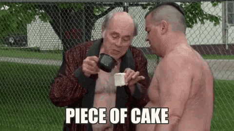 Jim Lahey Piece Of Cake Eating Trailer Park Boys Meme GIF
