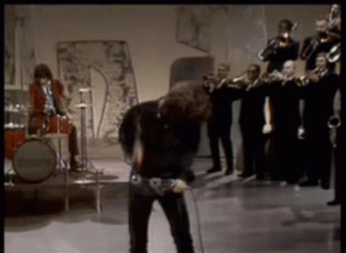 Jim Morrison Headbanging At Concert GIF