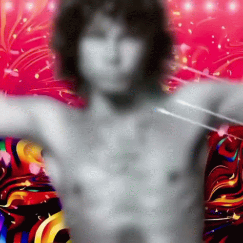 Jim Morrison Topless Animated Portrait GIF