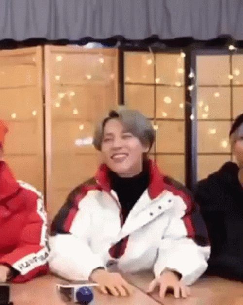 Jimin Energetic Raising Hand GIF