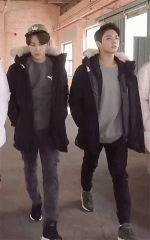 Jimin Jungkook Power Walking GIF