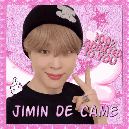 Jimin Pink Border GIF