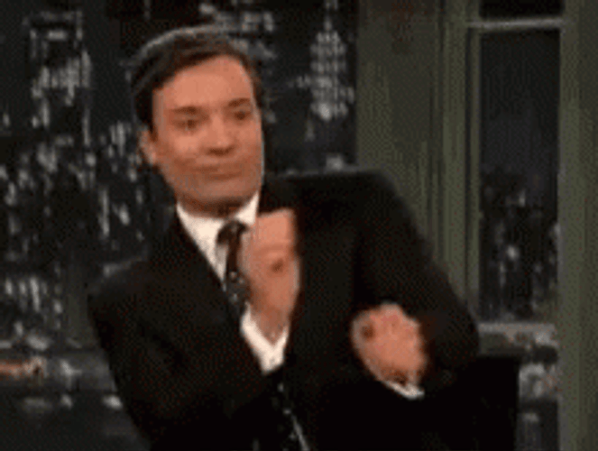 Jimmy Fallon Adorable Victory Dance GIF