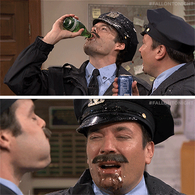 Jimmy Fallon Face Spit Take GIF