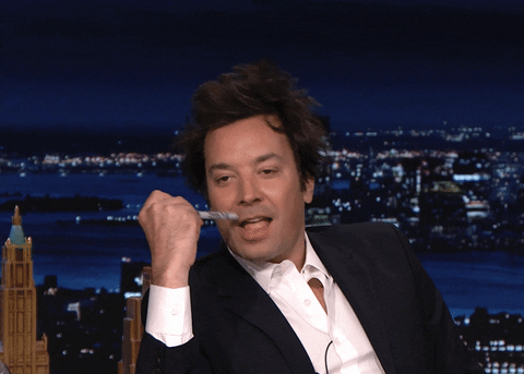Jimmy Fallon Fake Smoking GIF