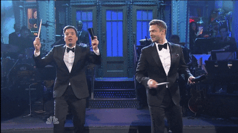 Jimmy Fallon Justine Timberlake Cow Bell Ring GIF