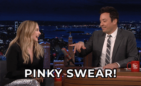 Jimmy Fallon Making Pinky Promise GIF