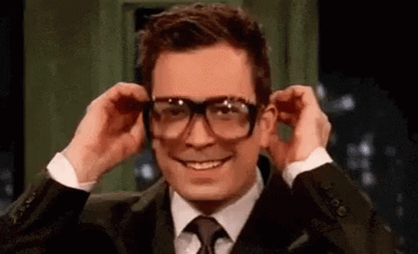 Jimmy Fallon Playing With His Glasses GIF