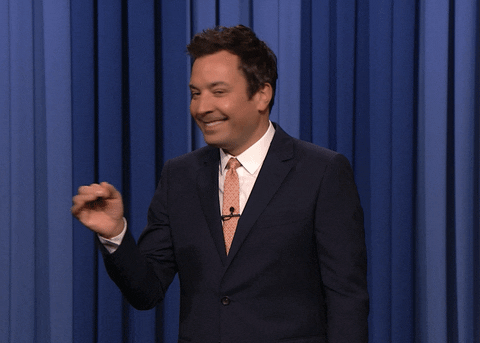 Jimmy Fallon Snickering GIF