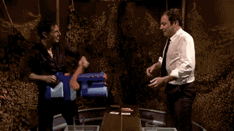 Jimmy Fallon Water Gun In Mouth GIF