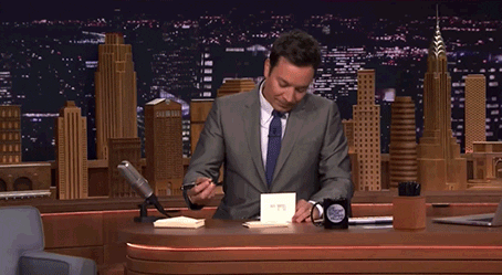 Jimmy Fallon Writing GIF