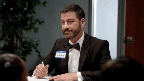 Jimmy Kimmel Head Down With Sense Of Purpose GIF