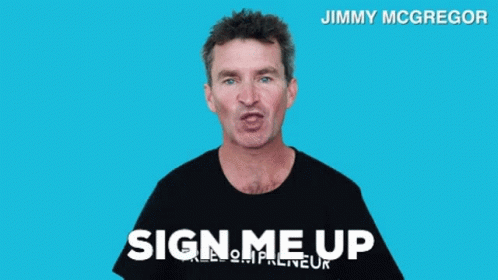 Jimmy McGregor Giving Sign Me Up