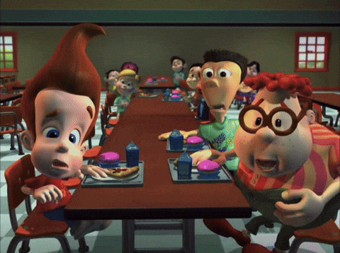 Jimmy Neutron At Cafeteria With His Friends GIF