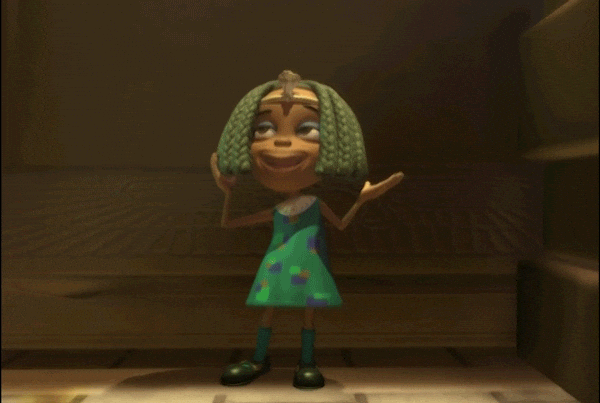 Jimmy Neutron Friend Libby Folfax Touching Her Hair GIF