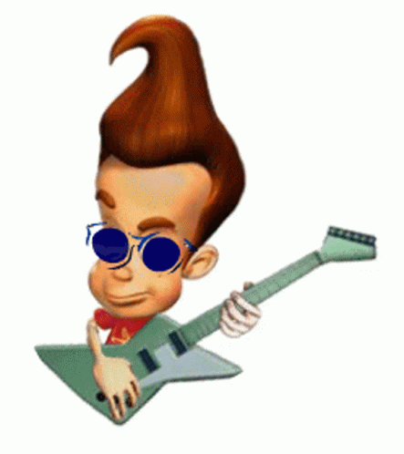 Jimmy Neutron Playing An Electric Guitar GIF