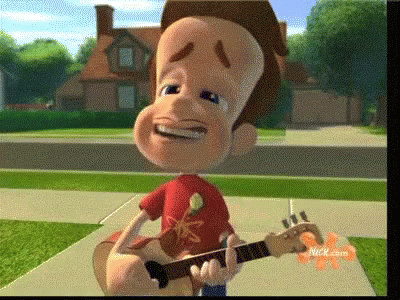 Jimmy Neutron Singing While Playing A Guitar GIF