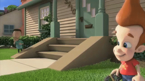 Jimmy Neutron Using His Invention GIF