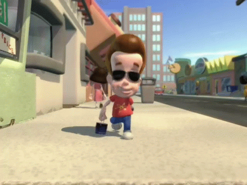 Jimmy Neutron Walking Coolly In The Street GIF
