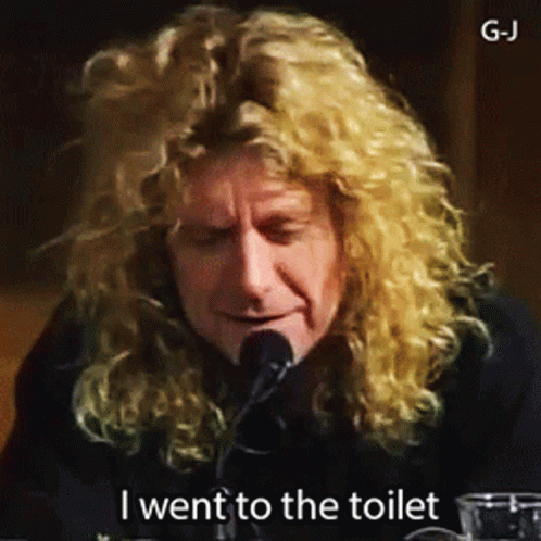 Jimmy Page I Went To Toilet Gotta Poop GIF