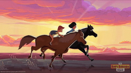 Jimmy Pesto Jr Tina Belcher Horseback Ride GIF