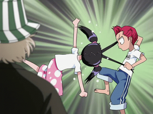 Jinta Hanakari Hair Pull GIF