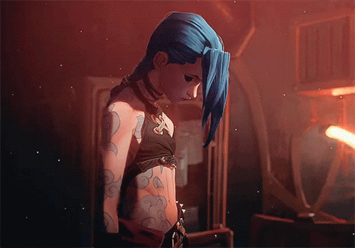 Jinx Arcane Looking Down GIF