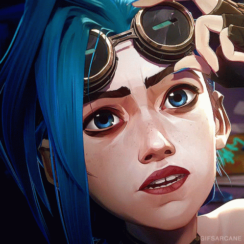 Jinx Arcane Shock Face GIF