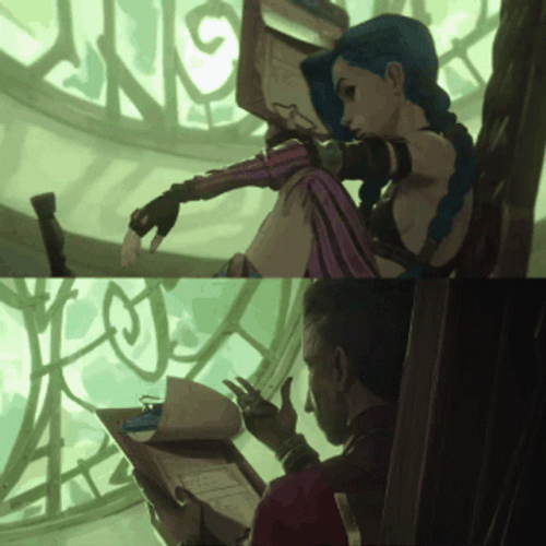 Jinx Arcane Chair Spinning GIF