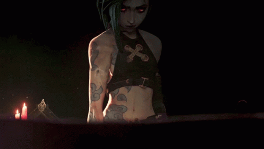 Jinx Arcane Death Stare GIF