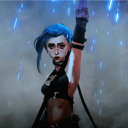 Jinx Arcane Holding Flare GIF