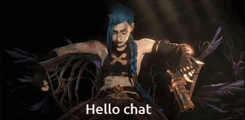 Jinx from Arcane Saying Hello Chat