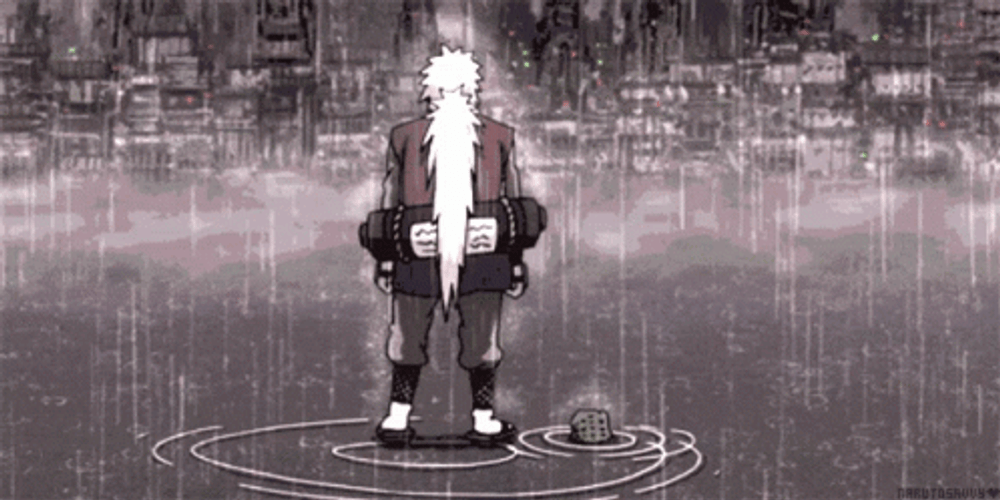 Jiraiya Standing In The Rain GIF
