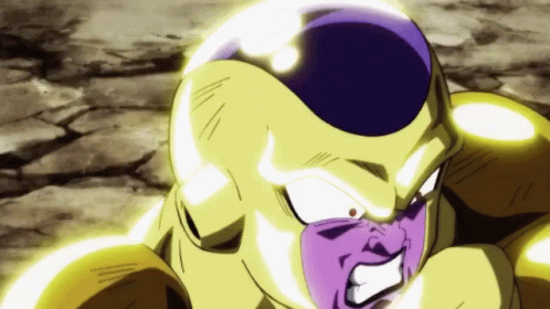 Jiren The Gray Punching Golden Frieza GIF