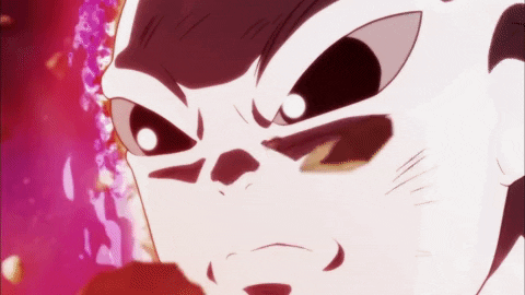 Jiren The Gray Reaction To Goku Ultra Instinct GIF